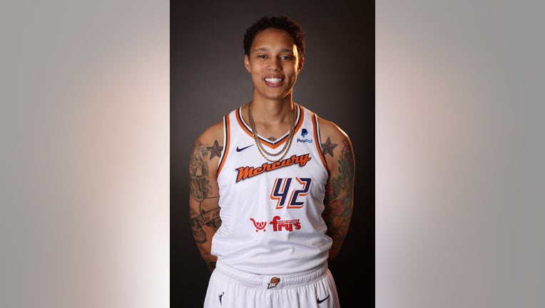 Brittney Griner #42 of the Phoenix Mercury poses for a portrait during the WNBA media day at Footprint Center on May 3, 2023 in Phoenix, Arizona. (Photo by Christian Petersen/Getty Images)