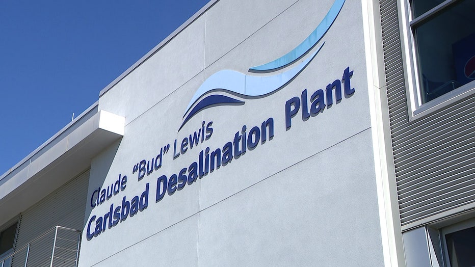 Exterior of the desalination plant in Carlsbad, California.