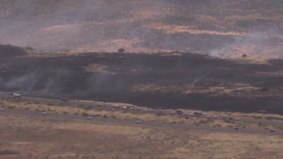 brush fire sunset point