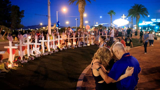 A look at the Las Vegas Strip mass shooting memorial
