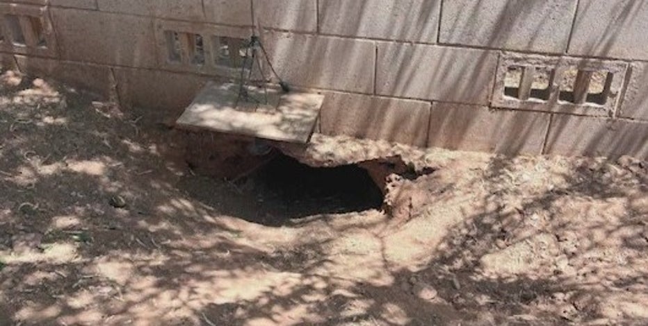 Man gets stuck inside tortoise hole in New River backyard