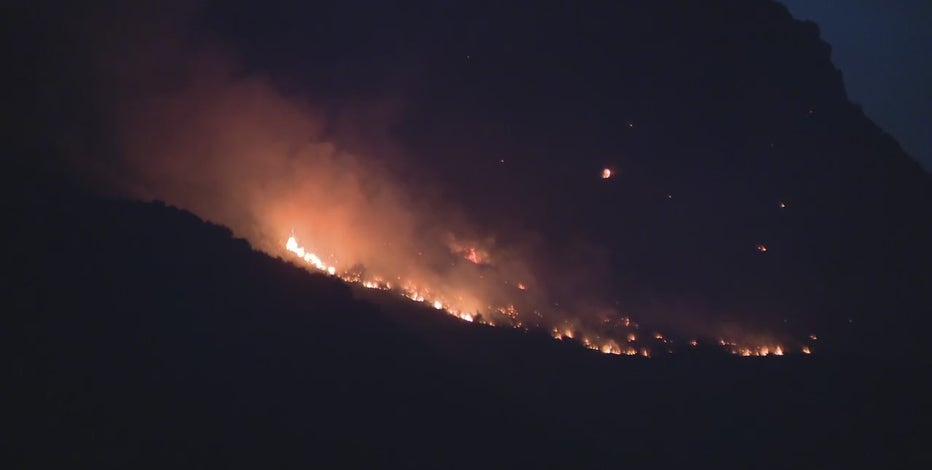Diamond Fire burning in Tonto National Forest forces evacuation of Sunflower community