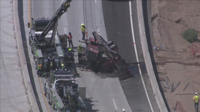 Truck overturns in accident on US 60 ramp onto I-10 in Tempe