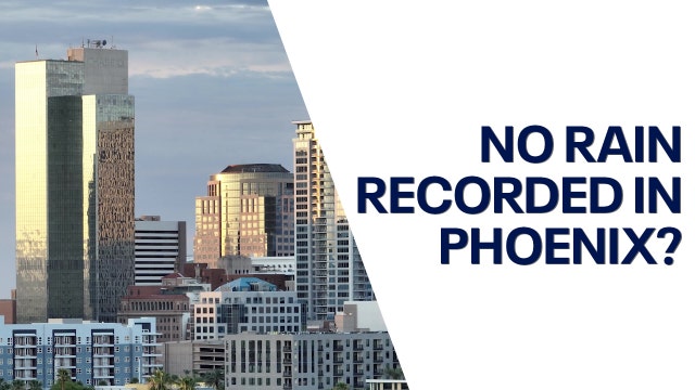 Why Phoenix records its rainfall from Sky Harbor Airport