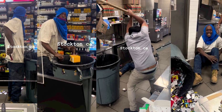 Convenience store workers beat would-be robber with stick until suspect starts crying