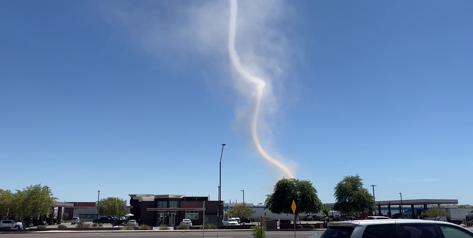 Watch: Dust devil shoots up into the Buckeye sky