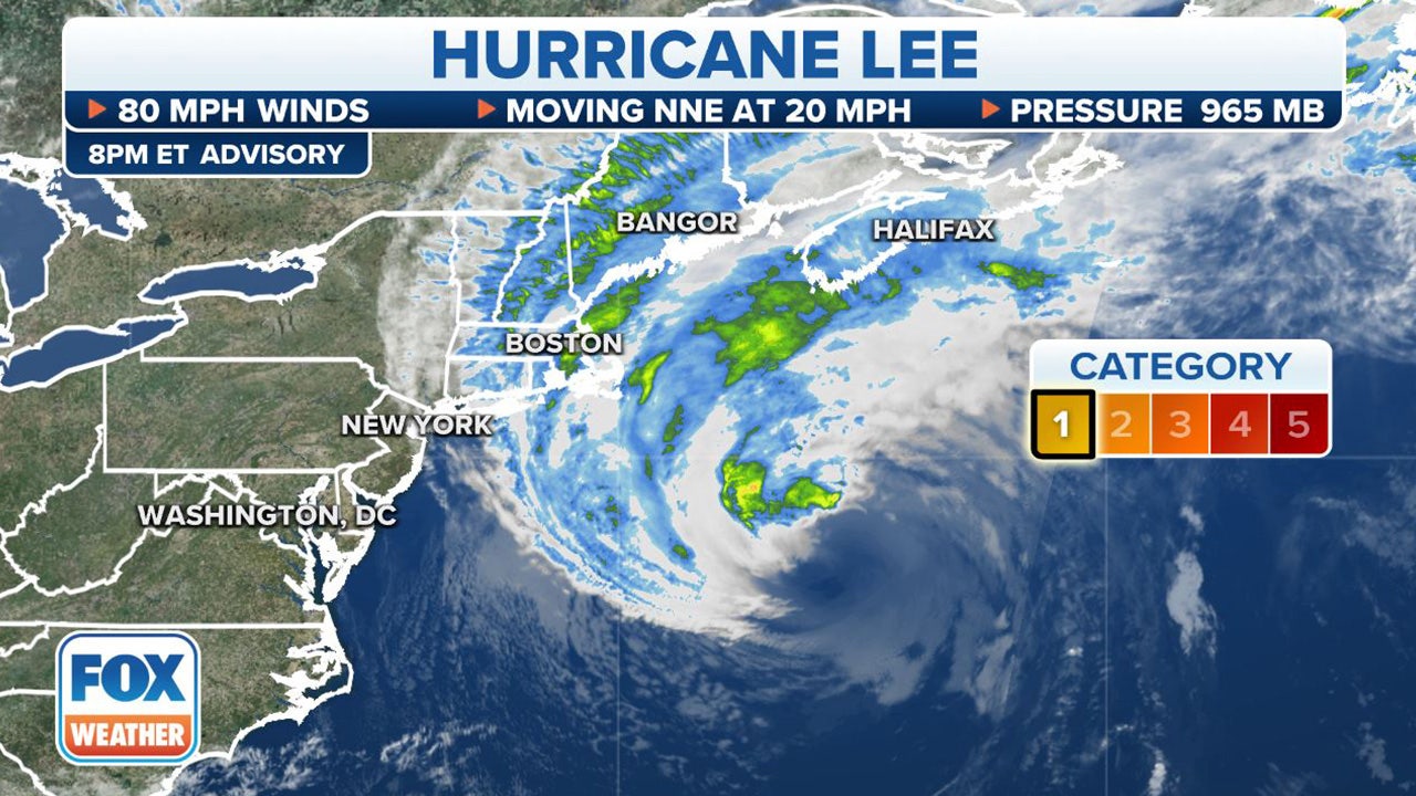 Hurricane Lee nears eastern New England, Canada with high winds