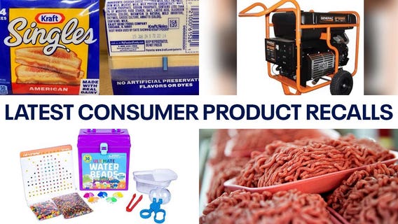Latest consumer product recalls: Kraft cheese slices, 58K pounds of ground beef, chocolate cake