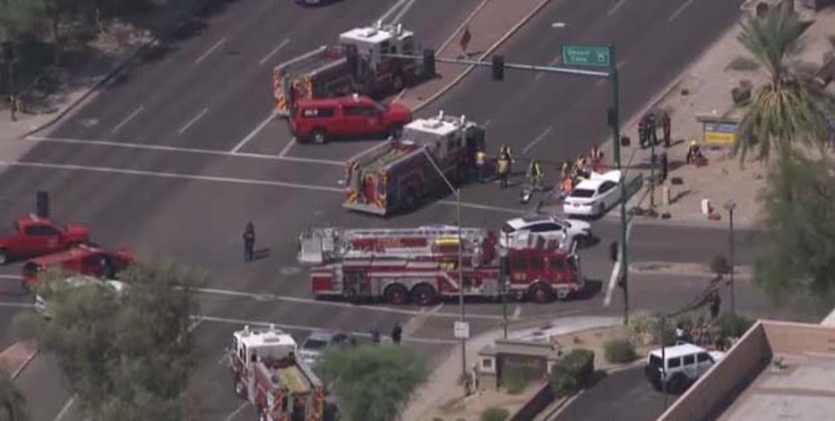 Pedestrians, driver critically hurt after being hit by car at north Phoenix intersection
