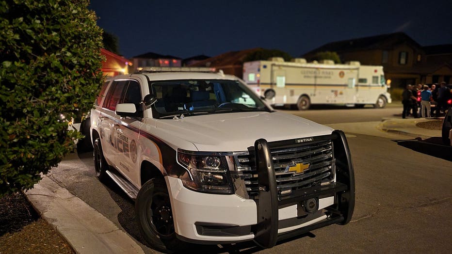 The scene of a shooting investigation near 88th Drive and Glendale Avenue.