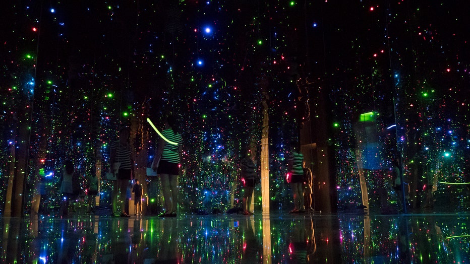 Yayoi Kusama, You Who are Getting Obliterated in the Dancing Swarm of Fireflies, 2005. Mixed media installation with LED lights. Museum purchase with funds provided by Jan and Howard Hendler. Courtesy of Phoenix Art Museum, Photo: Airi Katsuta