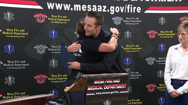 Mesa police officer honored for role in saving kids from apartment fire