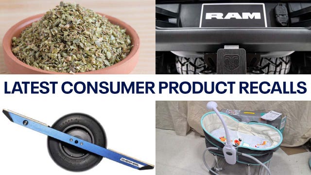 Latest consumer product recalls: Rodent feces found in oregano, baby bassinets sold at Walmart