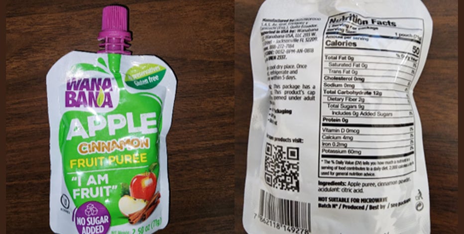 Nearly 24 toddlers sickened by lead contamination linked to applesauce pouches, CDC says