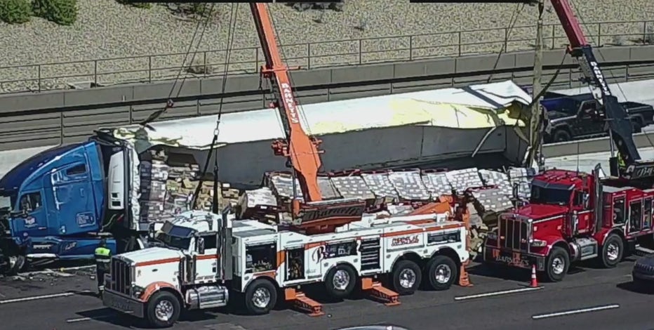 Messy I-10 semi crash in West Phoenix resulted in lengthy cleanup efforts