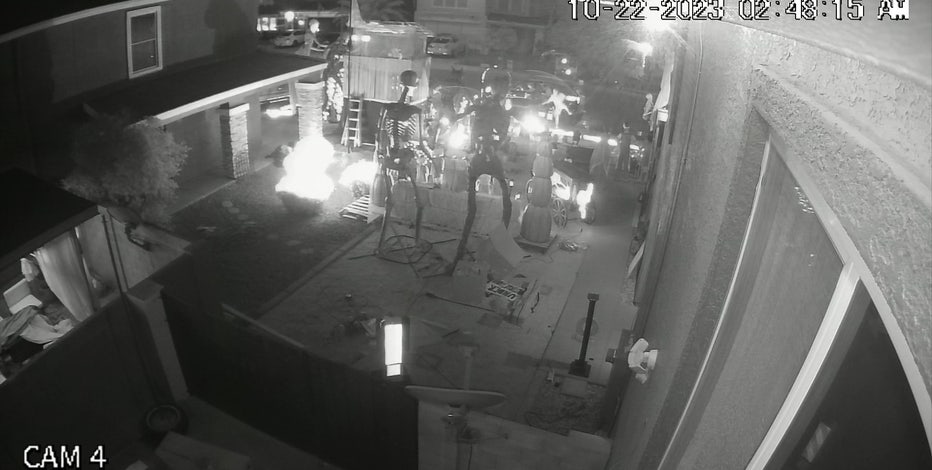 Halloween decoration thieves in Mesa captured on surveillance footage