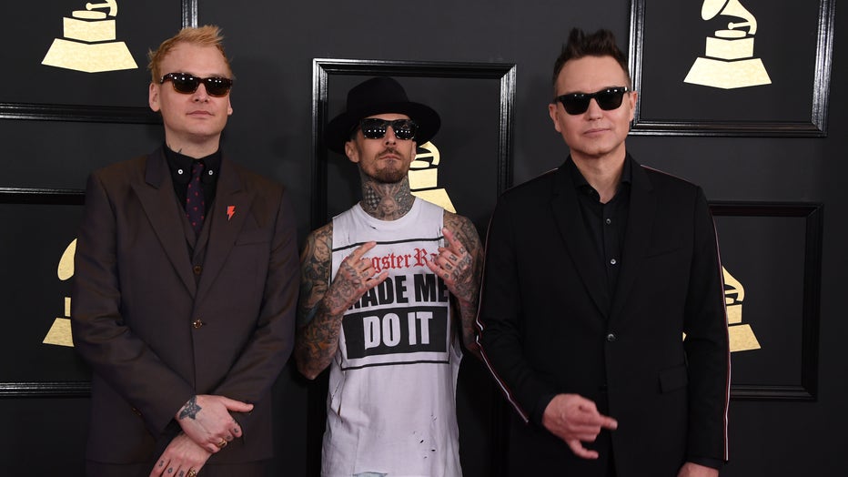 Members of Blink-182 (MARK RALSTON/AFP via Getty Images)