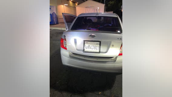 Driver detained with handwritten license plate in Benicia