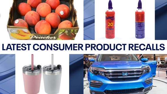 Latest consumer product recalls: Fruit linked to listeria, helium tank projectiles can 'strike users', more