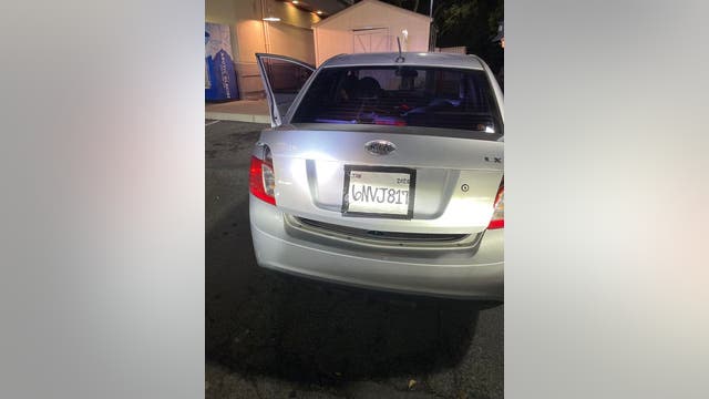 Driver detained with handwritten license plate in Benicia