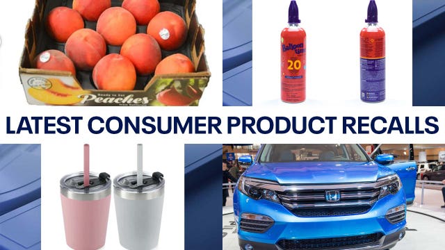 Latest consumer product recalls: Fruit linked to listeria, helium tank projectiles can 'strike users', more