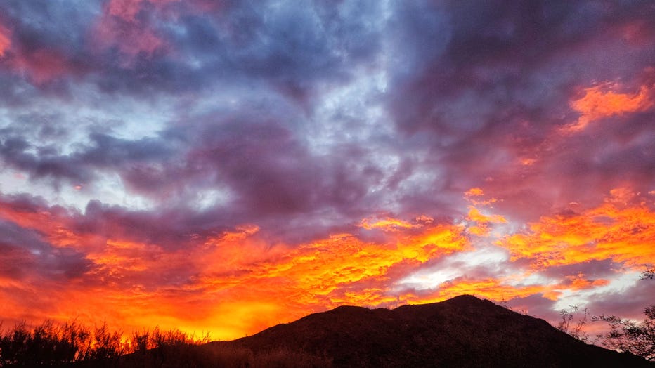 A fiery Arizona sky for this Friday eve! We are almost to the weekend! Stephanie Meier for sharing!