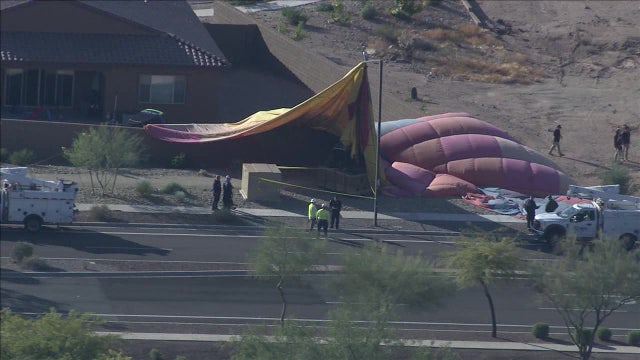 Hot air balloon crashes with 9 people on board celebrating a birthday in North Phoenix