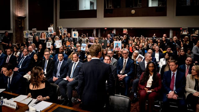 Videos: Zuckerberg grilled, stands and apologizes during child safety hearing before Senate