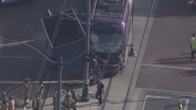Light rail ran red light, crashed into garbage truck at Mesa intersection: PD