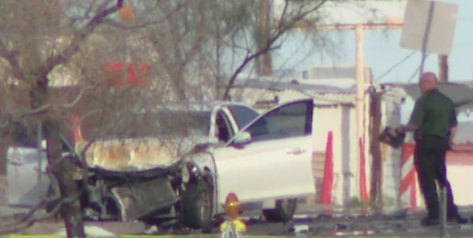 1 dead, 2 hospitalized after fiery car crash in Phoenix