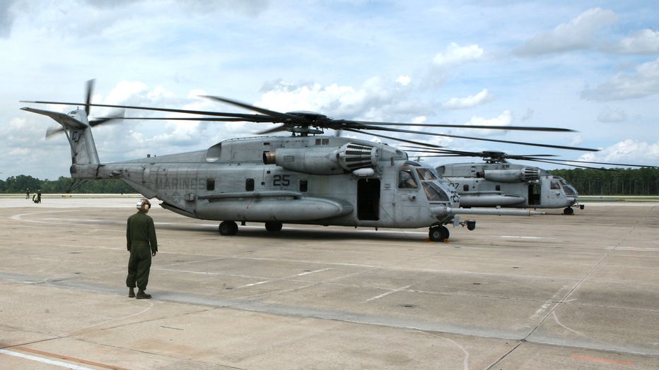 U.S. Marine Corps CH-53E Super Stallion helicopters, in a file photo. (U.S. Marine Corps photo by Cpl. James F. Cline III/Released)