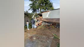 ‘They cannot live here’: Windstorm topples tree in Lynnwood, damaging 4 mobile homes