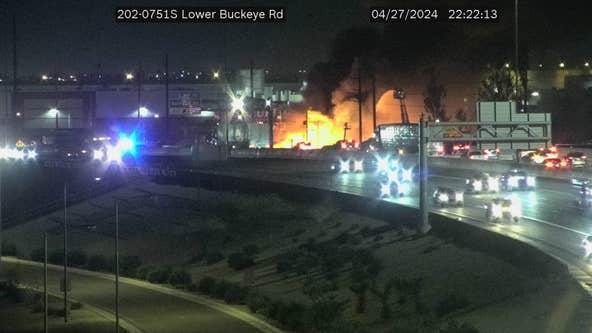 Fire causes massive response, delays on Loop 202 South Mountain Freeway