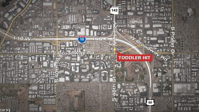 Phoenix toddler killed after being hit by a family member moving a car, police say