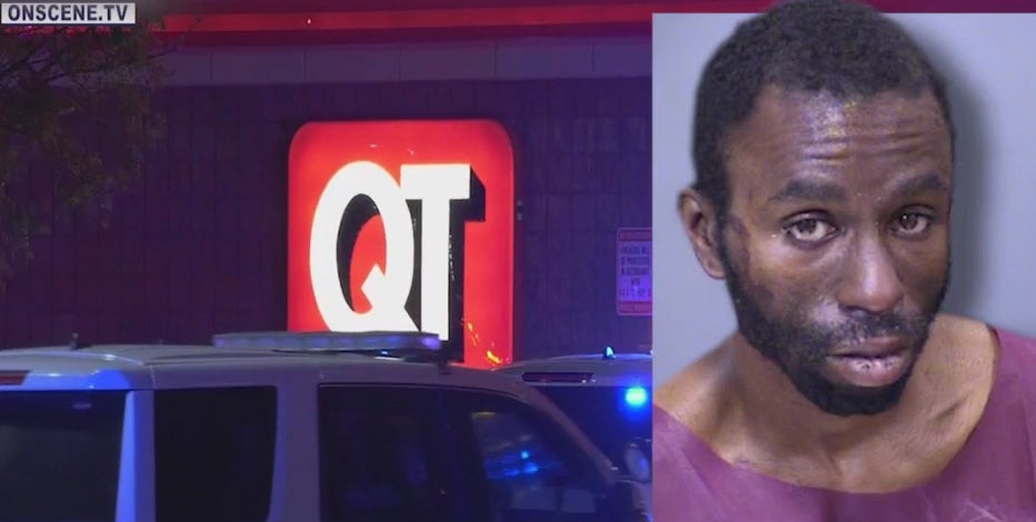 Phoenix Police officer 'violently attacked' and stabbed by suspect at a gas station