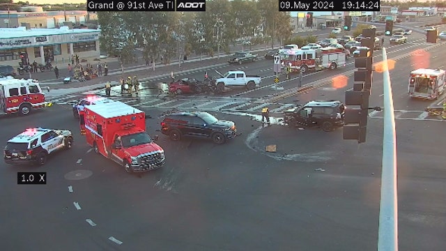 Fiery crash in Peoria sends 2 to the hospital, police say