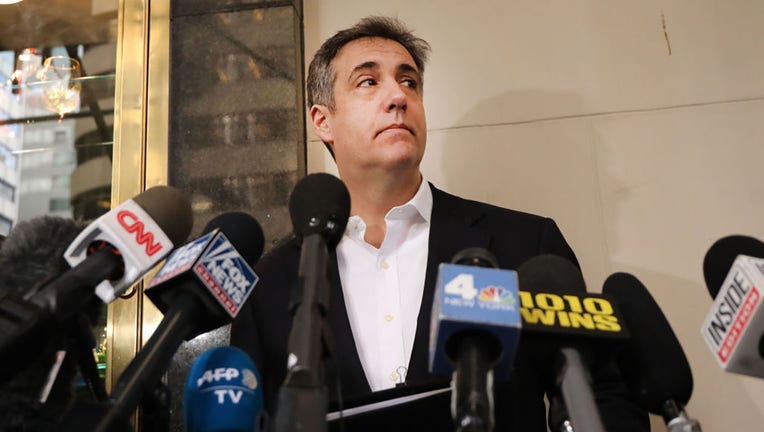 FILE - Michael Cohen, the former personal attorney to President Donald Trump, speaks to the media before departing his Manhattan apartment for prison on May 6, 2019, in New York City. (Photo by Spencer Platt/Getty Images)