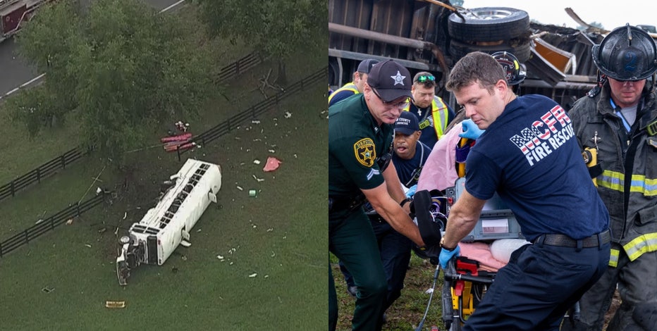 8 killed, 40 hospitalized in migrant bus crash in Marion County, Florida: officials