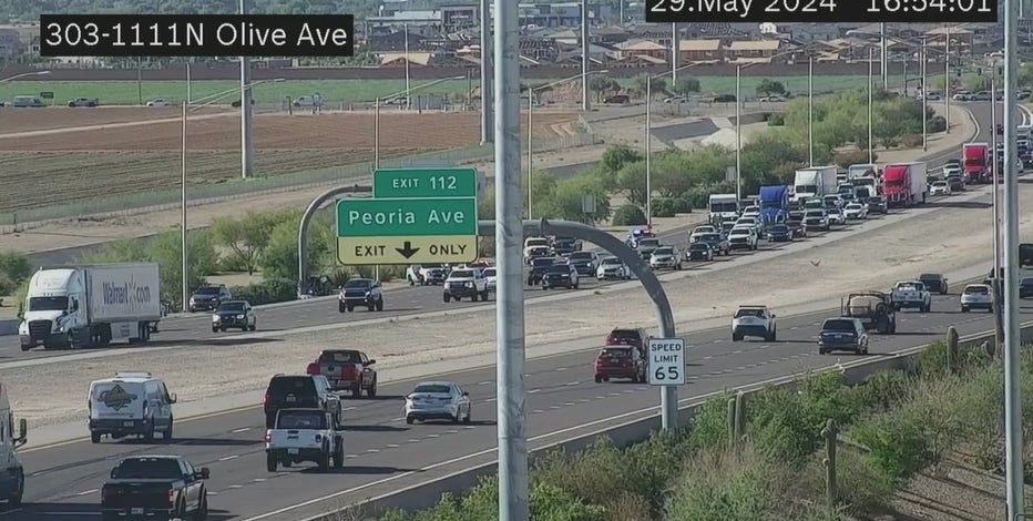 Fiery crash on Loop 303 causes rush hour delays in Peoria