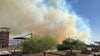 Mulch fire in Phoenix sends big plume of smoke into sky