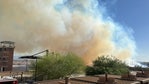 Mulch fire in Phoenix sends big plume of smoke into sky