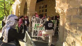 Pro-Palestine protesters take over Stanford president's office