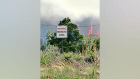 Bravo Fire burns in Coconino County on Camp Navajo, a military training site