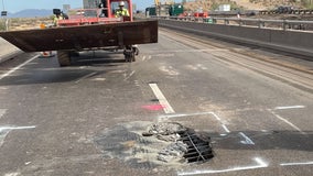 Emergency repairs being made to fix hole on I-10 bridge; highway partially reopens