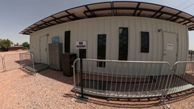 Some Arizona cooling centers are using old border wall shipping containers