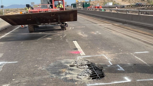 Emergency repairs being made to fix hole on I-10 bridge; highway partially reopens