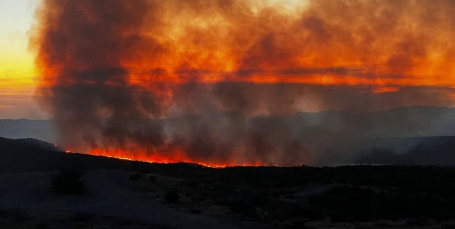 Adams Fire burning near Fountain Hills
