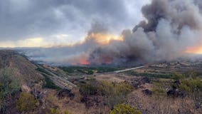 Watch Fire: Wildfire fully contained after flames tore through San Carlos