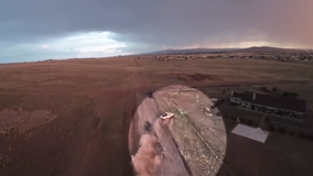 Drone footage captures out-of-control pickup truck in Yavapai County