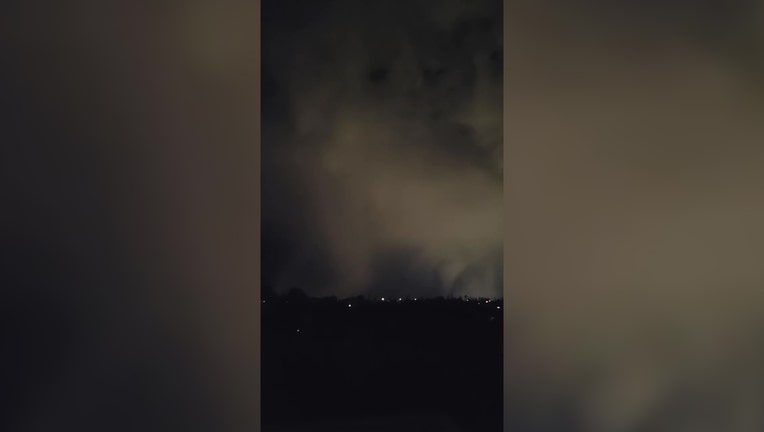 Screenshot of a video that purportedly shows a tornado in the Tucson area. (Courtesy: Jill Folkers)
